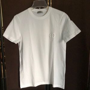 Dior Logo 100% Cotton T Shirt White Sz Small